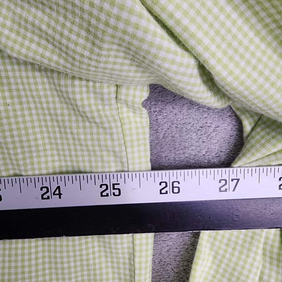 Women's Green Checkered Cherokee Shirt Long Sleeve Button Down Size 18W - Picture 7 of 9